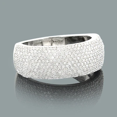 Ladies Pave Diamond Ring 1.05ct 14K White Gold 3 Ladies Pave Diamond Ring 1.05ct 14K White Gold