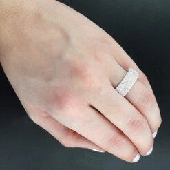 Ladies Pave Diamond Ring 1.05ct 14K White Gold 7 Ladies Pave Diamond Ring 1.05ct 14K White Gold -H'Hen Sale Store ladies pave diamond ring 105ct 14k gold p 49404bod