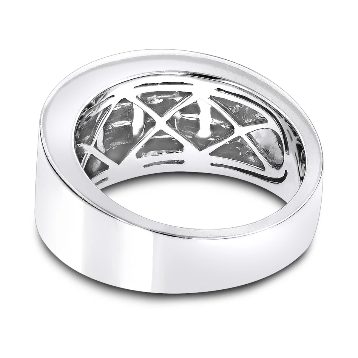 Ladies Princess Cut Diamond Wedding Band 1.5ct 14K White Gold 6 Ladies Princess Cut Diamond Wedding Band 1.5ct 14K White Gold - Image 4