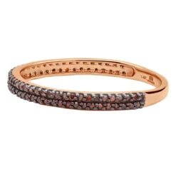 Ultra Thin Ladies Red Diamond Ring 0.34ct 14K Rose Gold Stackable -H'Hen Sale Store ladies red diamond ring 034ct 14k stackable p 49478 back rose
