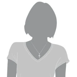 Ladies Small 14K White Gold Diamond Cross Pendant 0.59ct -H'Hen Sale Store ladies small 14k gold diamond cross pendant 059ct p 6540 bodwh