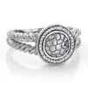 Ladies Sterling Silver Diamond Ring 0.13ct