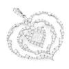 Ladies Unique Diamond Heart Pendant 3ct 14K White Gold 2 Ladies Unique Diamond Heart Pendant 3ct 14K White Gold -H'Hen Sale Store ladies unique diamond heart pendant 3ct 14k gold 1
