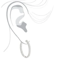 Large 14K White Gold Inside Out Diamond Hoop Earrings 4.6ct -H'Hen Sale Store large 14k gold inside out diamond hoop earrings 460ct p 6423 bodwh