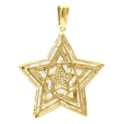 Large 2 Inch Men's Diamond Star Pendant 14K White Gold 5 Carats 14 Large 2 Inch Men's Diamond Star Pendant 14K White Gold 5 Carats -H'Hen Sale Store large 2 inch mens diamond star pendant 14k white rose yellow gold 5 carats 803233 back yellow