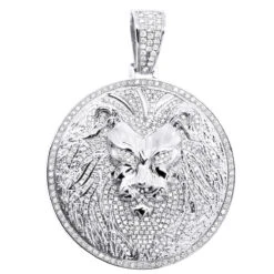 Large 4in Diamond Lion Pendant For Men 14K Yellow Gold Medallion 10 Carats -H'Hen Sale Store large 4in diamond lion pendant for men solid 14k gold medallion 10 carats 100682 wh