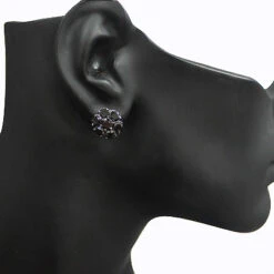 Large Black Diamond Cluster Earrings 5.50ct 14K Black Plated Gold 7 Large Black Diamond Cluster Earrings 5.50ct 14K Black Plated Gold -H'Hen Sale Store large black diamond cluster earrings 550ct 14k p 45559bod