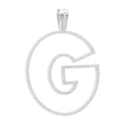 Oversized 10K Yellow Gold Custom Made Diamond Initial Letter Pendant For Men 2 Carat -H'Hen Sale Store large custom made diamond letter initial pendant for men 10k gold 2 carats 000920 white