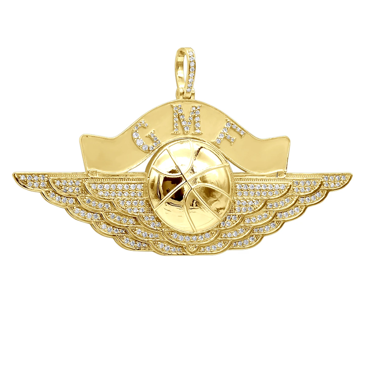 Large Custom Made Men's Diamond Basketball Pendant W Initials Solid 10K Yellow Gold 3 Large Custom Made Men's Diamond Basketball Pendant W Initials Solid 10K Yellow Gold