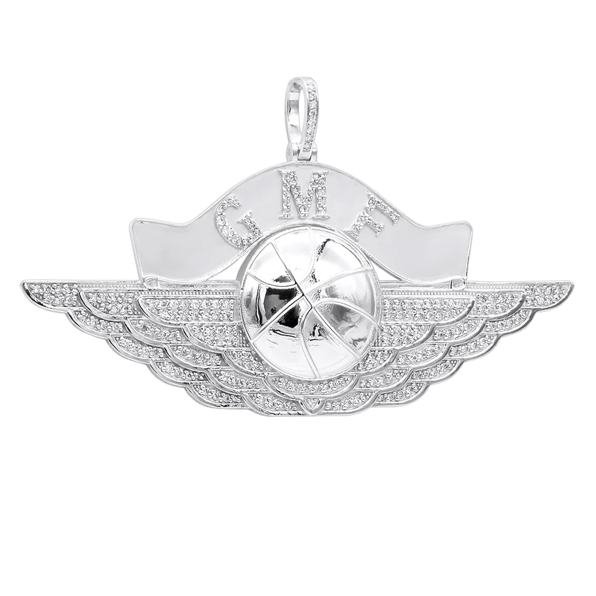 Large Custom Made Men's Diamond Basketball Pendant W Initials Solid 10K Yellow Gold 4 Large Custom Made Men's Diamond Basketball Pendant W Initials Solid 10K Yellow Gold - Image 2