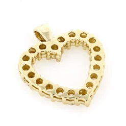 Large Diamond Heart Necklace 14K Yellow Gold 3.0ct -H'Hen Sale Store large diamond heart necklace 14k 320ct p 27759 backye