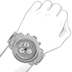 Fully Iced Out Diamond Watch For Men 17ct 48mm Case Large Joe Rodeo Junior -H'Hen Sale Store large fully iced out diamond watch for men chronograph joe rodeo junior 17ct 960106 1 bod