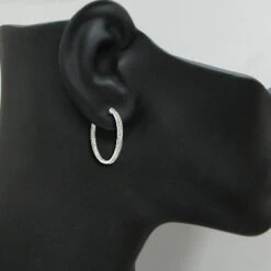 Large Hoops 14K White Gold Inside Out Diamond Hoop Earrings 3.47 7 Large Hoops 14K White Gold Inside Out Diamond Hoop Earrings 3.47 -H'Hen Sale Store large hoops 14k inside out diamond hoop earrings 347 p 40623bod