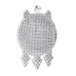 Large Loyalty Respect Family Diamond Pendant In Sterling Silver -H'Hen Sale Store large loyalty respect family diamond pendant custom made in sterling silver 100363 w back white