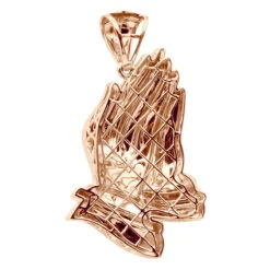 Large Men's 14K Yellow Gold Praying Hands Pendant With Diamond Bail 3 Inches Long 13 Large Men's 14K Yellow Gold Praying Hands Pendant With Diamond Bail 3 Inches Long -H'Hen Sale Store large mens 14k gold praying hands pendant with diamond bail 3 inches long back rose