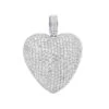 Large Pave Diamond Heart Pendant 10ct 14K White Gold 2 Large Pave Diamond Heart Pendant 10ct 14K White Gold -H'Hen Sale Store large pave diamond heart pendant 10ct 14k gold wh
