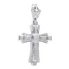Large Sterling Silver Men's Diamond Cross Pendant 1.14ct -H'Hen Sale Store large sterling silver mens diamond cross pendant 114ct wh