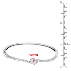 Love And Friendship Women's Diamond Bangle Bracelet 14K White Gold 1.1ct Luxurman -H'Hen Sale Store love and friendship womens diamond bangle bracelet 14k gold 11ct luxurman rulerwh