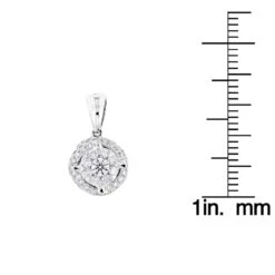 Luccello Designer Diamond Circle Pendant 0.42ct 18K White Gold -H'Hen Sale Store luccello designer diamond circle pendant 042ct 18k gold rulerwh
