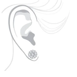 Luxurman 1 1/2ct Diamond Flower Cluster Earrings Studs 14K White Gold 12 Luxurman 1 1/2ct Diamond Flower Cluster Earrings Studs 14K White Gold -H'Hen Sale Store luxurman 1 12ct diamond flower cluster earrings studs in 14k gold bodwh