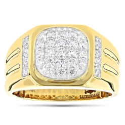 Luxurman 1 Carat Men's Diamond Ring 14K White Gold Pinky Ring 8 Luxurman 1 Carat Men's Diamond Ring 14K White Gold Pinky Ring -H'Hen Sale Store luxurman 1 carat mens diamond ring 14k yellow rose white gold pinky ring mainye