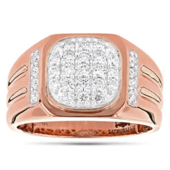 Luxurman 1 Carat Men's Diamond Ring 14K White Gold Pinky Ring 9 Luxurman 1 Carat Men's Diamond Ring 14K White Gold Pinky Ring -H'Hen Sale Store luxurman 1 carat mens diamond ring 14k yellow rose white gold pinky ring ro