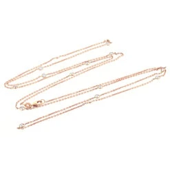 Luxurman 14K Rose Gold Chain With Diamonds By The Yard Necklace 1.5ct -H'Hen Sale Store luxurman 14k gold chain with diamonds by the yard 15ct backro
