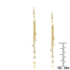 Luxurman 14K White Gold Chandelier Earrings With Diamonds By The Yard 1 Carat -H'Hen Sale Store luxurman 14k gold chandelier earrings with diamonds by the yard 1 carat rulerye