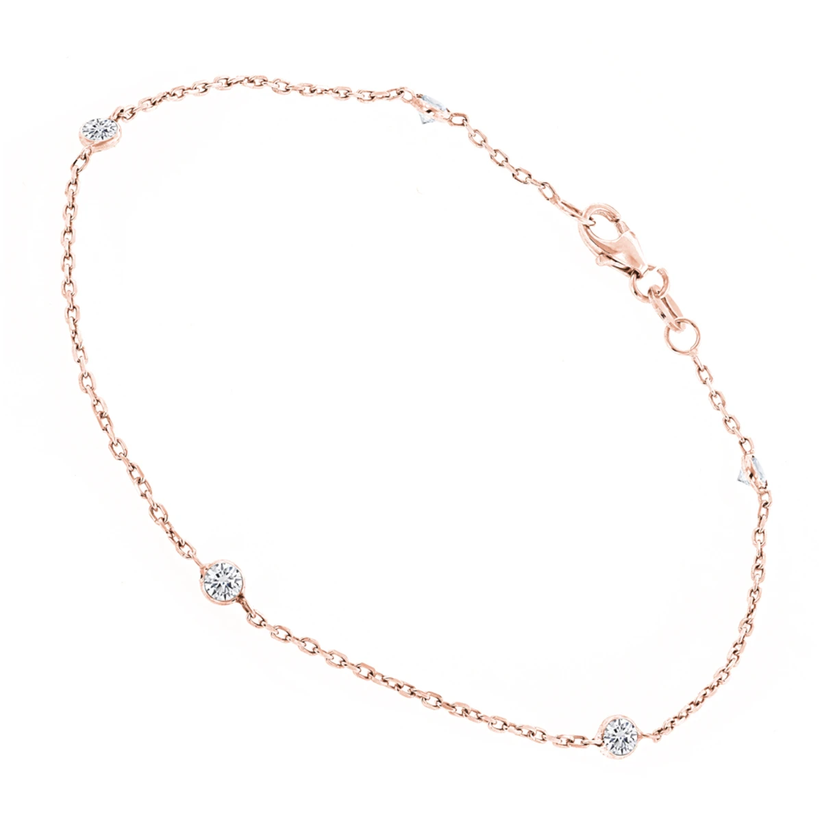 Luxurman 14K White Gold Diamond By The Yard Bracelet For Women 1/2 Carat 7in 5 Luxurman 14K White Gold Diamond By The Yard Bracelet For Women 1/2 Carat 7in - Image 3