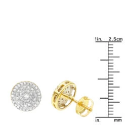 Luxurman 14K Yellow Gold Pave Round Diamond Cluster Earrings Studs 1/2 Carat 13 Luxurman 14K Yellow Gold Pave Round Diamond Cluster Earrings Studs 1/2 Carat -H'Hen Sale Store luxurman 14k gold pave round diamond cluster earrings studs 12 carat rulerye