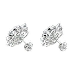 LUXURMAN 14K White Gold Unique Flower Ladies Diamond Cluster Stud Earrings 2.2ct 11 LUXURMAN 14K White Gold Unique Flower Ladies Diamond Cluster Stud Earrings 2.2ct -H'Hen Sale Store luxurman 14k gold unique flower ladies diamond cluster stud earrings 22ct backwh