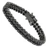 Luxurman Black Diamond 2 Row Men's Diamond Tennis Bracelet Solid 10K Black Plated Gold 7ctw -H'Hen Sale Store luxurman black diamond bracelets 2 row mens diamond tennis bracelet 7ctw main