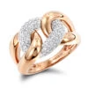 Luxurman Cocktail Love Knot Cuban Link Diamond Ring For Women 1/2ct -H'Hen Sale Store luxurman cocktail rings love knot cuban link diamond ring for women 12ct ro