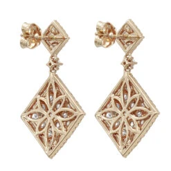 Luxurman Designer Square Diamond Drop Earrings For Women 4 Carat 14K Rose Gold 11 Luxurman Designer Square Diamond Drop Earrings For Women 4 Carat 14K Rose Gold -H'Hen Sale Store luxurman designer square diamond drop earrings for women 4 carat 14k gold backro