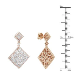 Luxurman Designer Square Diamond Drop Earrings For Women 4 Carat 14K Rose Gold 13 Luxurman Designer Square Diamond Drop Earrings For Women 4 Carat 14K Rose Gold -H'Hen Sale Store luxurman designer square diamond drop earrings for women 4 carat 14k gold rulerro