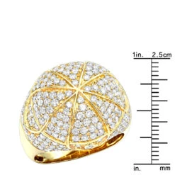 Luxurman 14K Yellow Gold Statement Men's Diamond Ring 3.5ct -H'Hen Sale Store luxurman jewelry 14k gold statement mens diamond ring 3 5ct rulerye