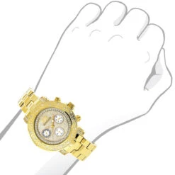Luxurman Ladies Diamond Watch 0.3ct Yellow Gold Plated -H'Hen Sale Store luxurman ladies diamond watch 03ct yellow gold plated p 44309 2 1