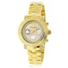 Luxurman Ladies Diamond Watch 0.3ct Yellow Gold Plated