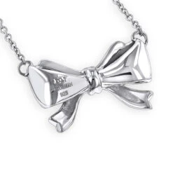 Luxurman Love Quotes Necklace Sterling Silver Diamond Bow Pendant For Women -H'Hen Sale Store luxurman love quotes necklace sterling silver diamond bow pendant for women backwh