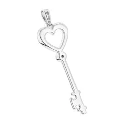 Luxurman Love Quotes Necklace Sterling Silver Diamond Key Pendant For Women 7 Luxurman Love Quotes Necklace Sterling Silver Diamond Key Pendant For Women -H'Hen Sale Store luxurman love quotes necklace sterling silver diamond key pendant for women back