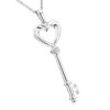 Luxurman Love Quotes Necklace Sterling Silver Diamond Key Pendant For Women -H'Hen Sale Store luxurman love quotes necklace sterling silver diamond key pendant for women main