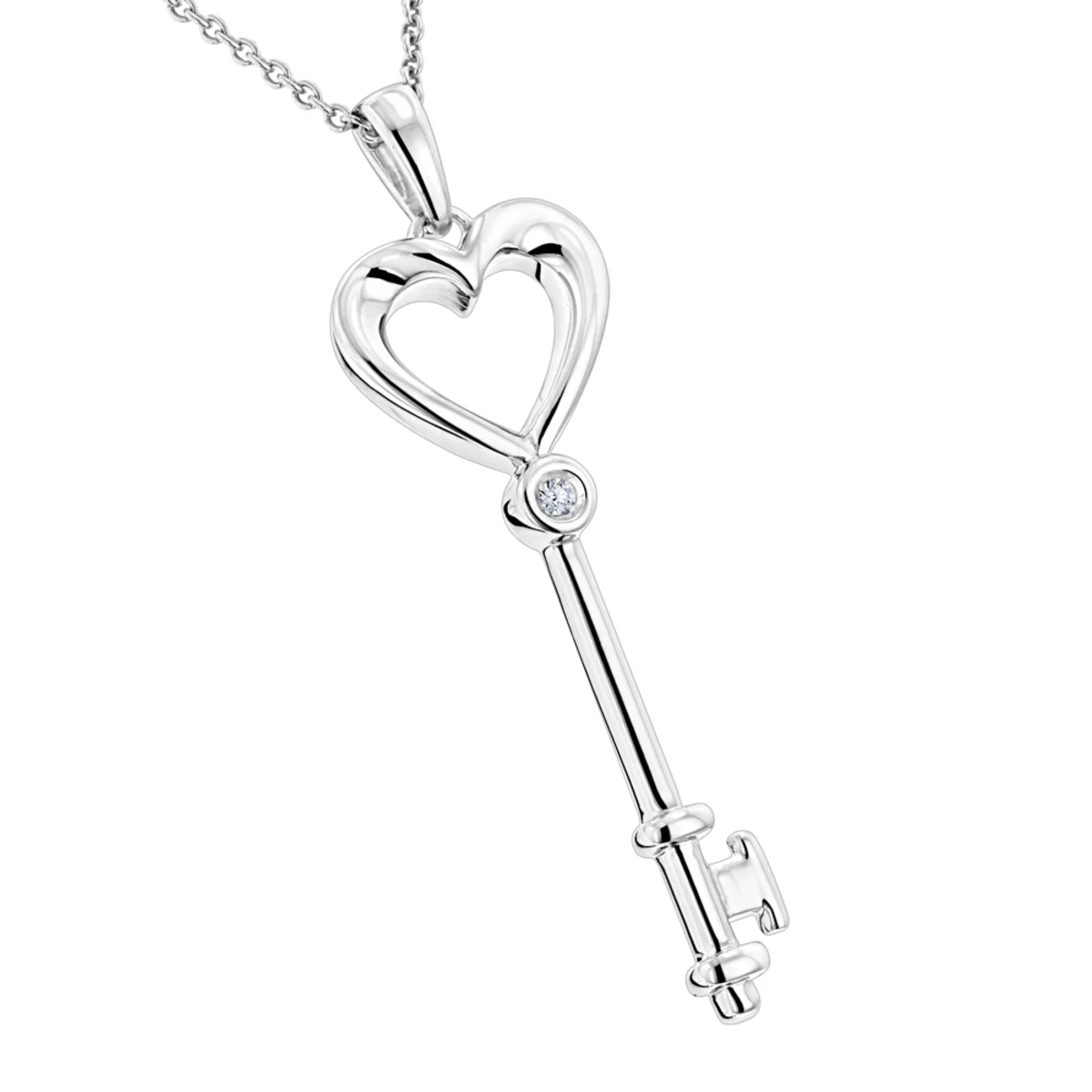 Luxurman Love Quotes Necklace Sterling Silver Diamond Key Pendant For Women 3 Luxurman Love Quotes Necklace Sterling Silver Diamond Key Pendant For Women