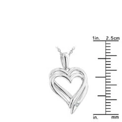 Luxurman Love Quotes Necklace Sterling Silver Double Hearts Diamond Pendant 9 Luxurman Love Quotes Necklace Sterling Silver Double Hearts Diamond Pendant -H'Hen Sale Store luxurman love quotes necklace sterling silver double hearts diamond pendant ruler