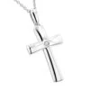 Luxurman Love Quotes: Small Sterling Silver Diamond Cross Pendant -H'Hen Sale Store luxurman love quotes necklaces small sterling silver diamond cross pendant main