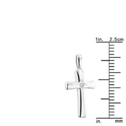 Luxurman Love Quotes: Small Sterling Silver Diamond Cross Pendant 9 Luxurman Love Quotes: Small Sterling Silver Diamond Cross Pendant -H'Hen Sale Store luxurman love quotes necklaces small sterling silver diamond cross pendant ruler