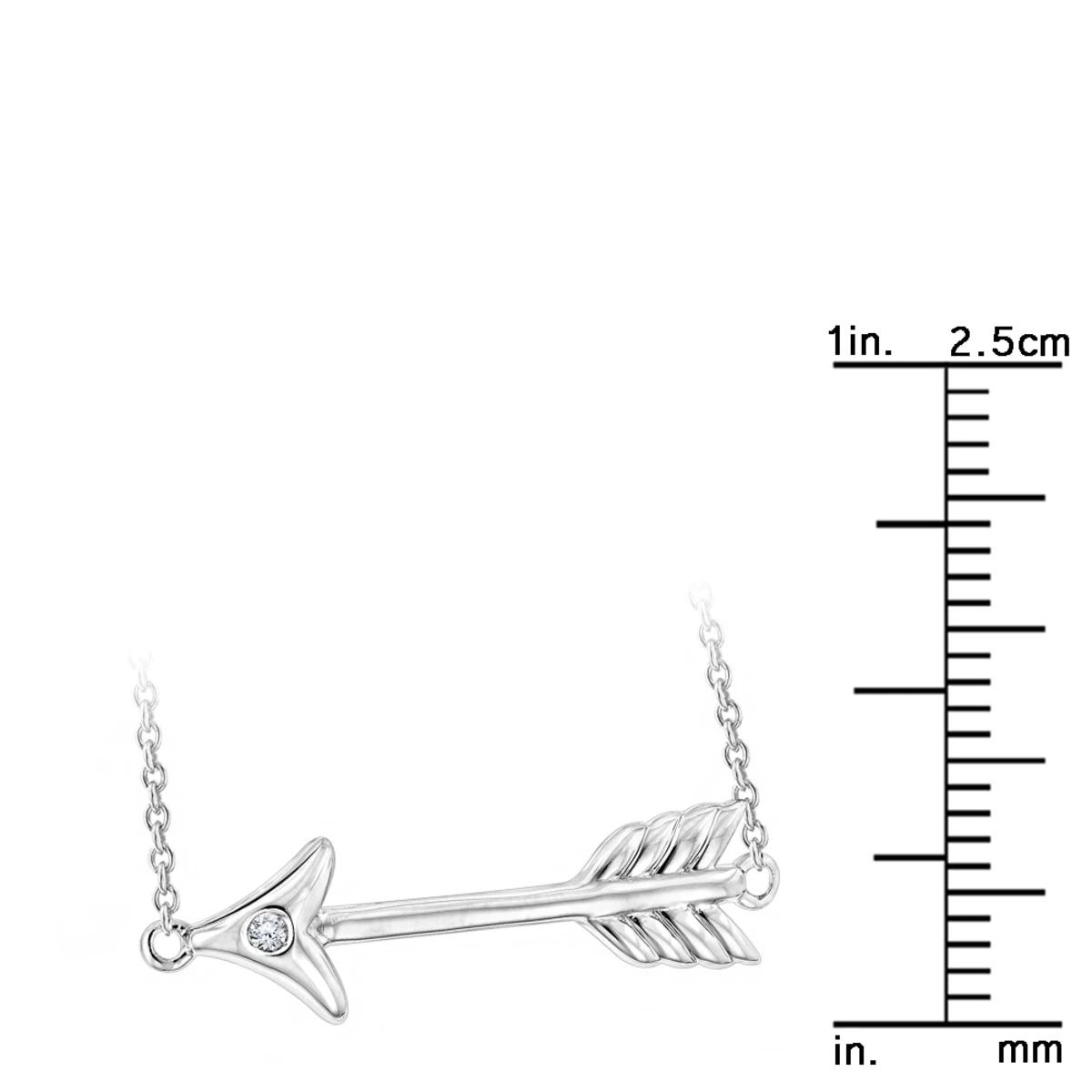 Luxurman Love Quotes Necklaces Sterling Silver Diamond Arrow Pendant 6 Luxurman Love Quotes Necklaces Sterling Silver Diamond Arrow Pendant - Image 4