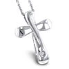 Luxurman Love Quotes Necklaces: Sterling Silver Small Diamond Cross Pendant -H'Hen Sale Store luxurman love quotes necklaces sterling silver small diamond cross pendant main