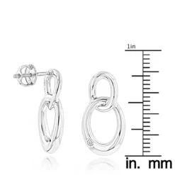 Luxurman Love Quotes: Silver Interlocking Ovals Diamond Earrings For Women 9 Luxurman Love Quotes: Silver Interlocking Ovals Diamond Earrings For Women -H'Hen Sale Store luxurman love quotes silver interlocking ovals diamond earrings for women ruler