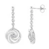 Luxurman Love Quotes Sterling Silver Swirl Diamond Drop Earrings Women's 1 Luxurman Love Quotes Sterling Silver Swirl Diamond Drop Earrings Women's -H'Hen Sale Store luxurman love quotes sterling silver swirl diamond drop earrings womens main