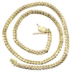 Luxurman Men's Solid 14K Yellow Gold Gold Miami Cuban Link Chain 7mm 22-40in -H'Hen Sale Store luxurman men s gold chains solid 14k gold miami cuban link chain 7mm 22 40in backye